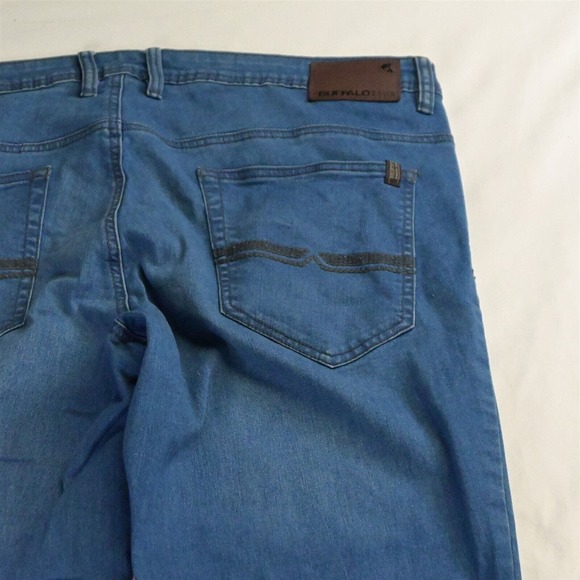 Buffalo David Bitton 40 x 34 Axel Slim Stretch Light Denim Denim Jeans - Picture 4 of 5